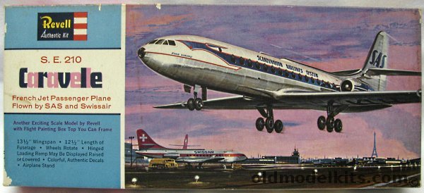 Revell 1/96 SE-210 Caravelle SAS Airlines - Great Britain Issue, H184 plastic model kit